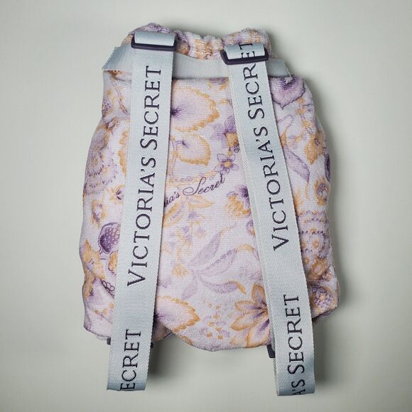 NEW Victoria’s Secret Packable Floral Stripe Beach Towel Blanket 2 in 1 Backpack - Picture 11 of 11